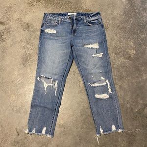 Hidden distressed jeans